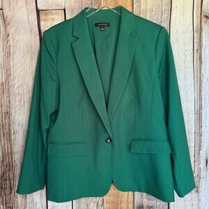 Ann Taylor Petite Blazer One Button Textured Drape Office Workwear Holiday 14P